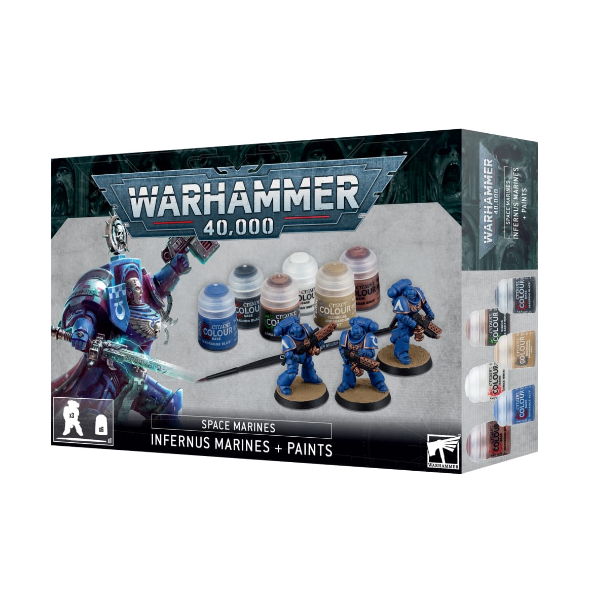 Warhammer 40,000: Space Marines - Infernus Marines + Paints Set
