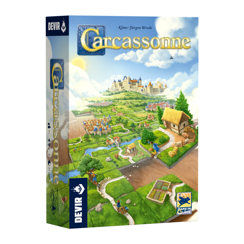 Losetas y meeples de Carcassonne