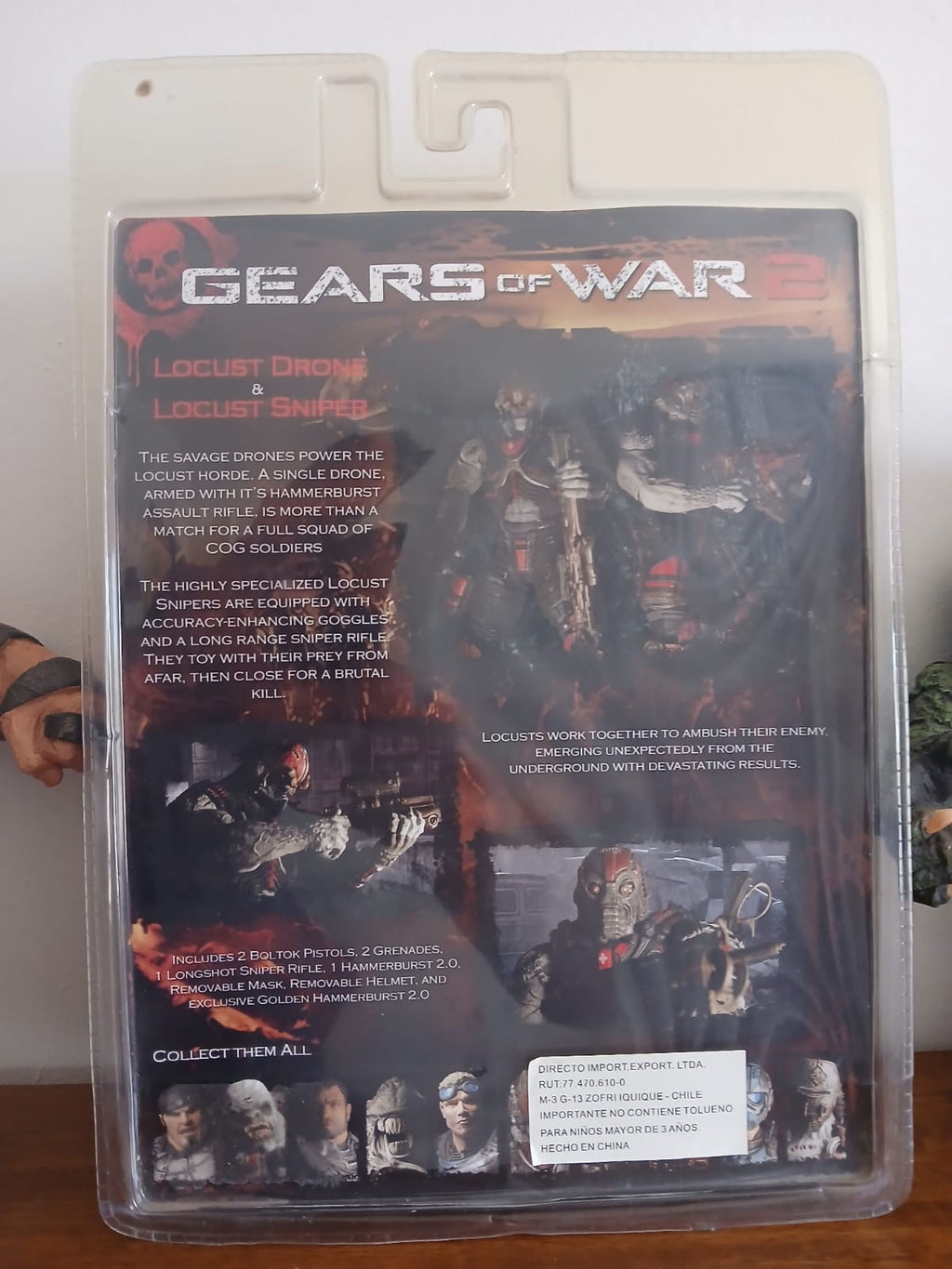 NECA Gears of War Locust Drone & Sniper Sellado – Figura Coleccionista Premium 7” – Original, Rara y Descontinuada – Gaming Collectibles