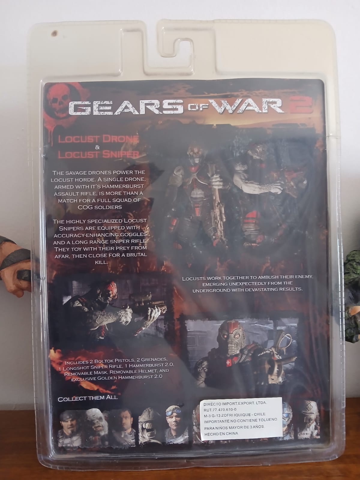 NECA Gears of War Locust Drone & Sniper Sellado – Figura Coleccionista Premium 7” – Original, Rara y Descontinuada – Gaming Collectibles