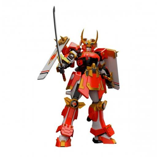 Shingen armado con espada sobre fondo blanco
