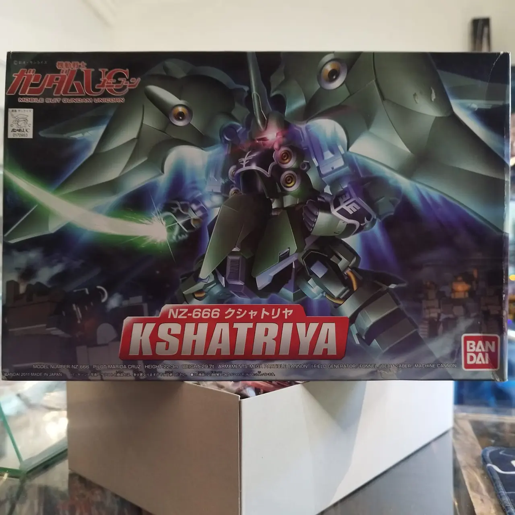 Caja del SD NZ-666 Kshatriya de Gundam Unicorn de Bandai