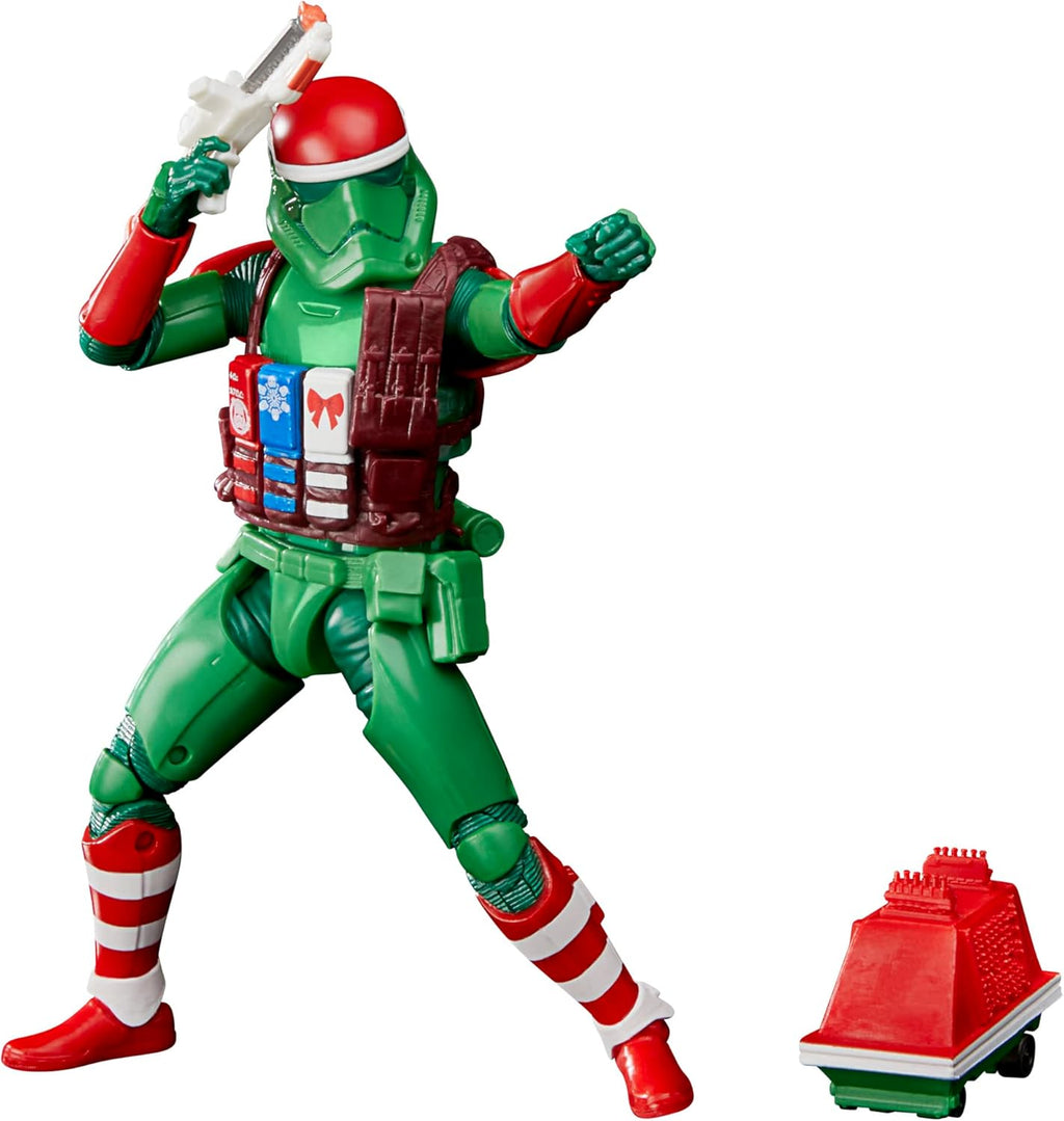 Hasbro Star Wars Star Wars The Black Series, First Order Stormtrooper (Holiday Edition) y droide ratón, Figuras de Las Fiestas